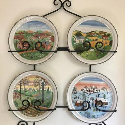 Villeroy And Boch The Four Seasons Plates & Rack 