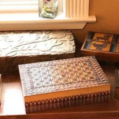 Vintage Hand Carved Wood Box Collection - POLAND