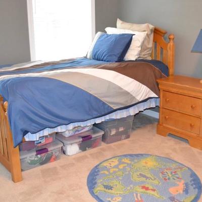 Stanley Furniture twin bed and matching nightstand