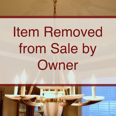 Chandelier removed from sale by owner