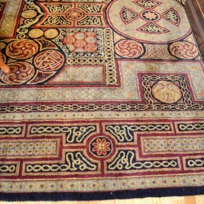 Celtic knot inspired rug, approx. 9' X 12'