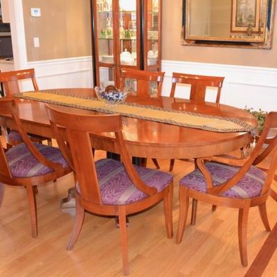 Ethan Allen cherry dining table with 6 chairs