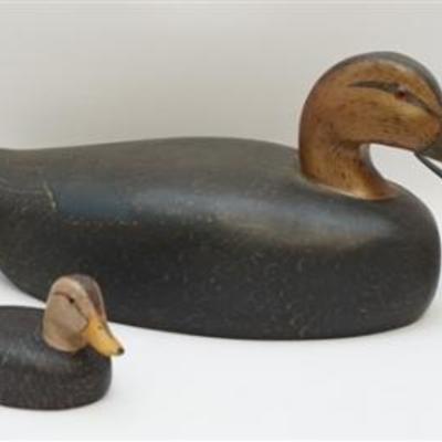 Two extremely well carved Pintail Duck Decoys from the carving studio of Ed & Esther Burns.  
