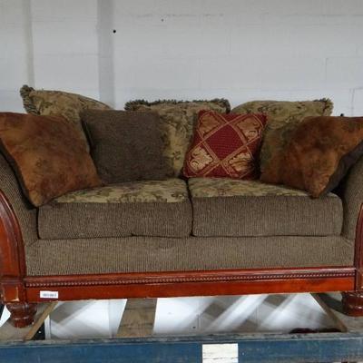 2 cushion love seat with pillows