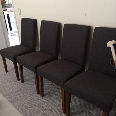 Brown dining chairs