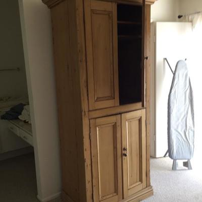 Pine Armoire (2) with key 