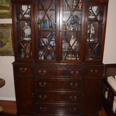 Large china cabinet/secretary from early 20th century. 