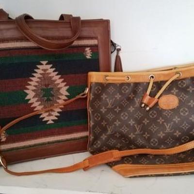 Louis Vuitton Purse and Native American Weave with Leather Purse

