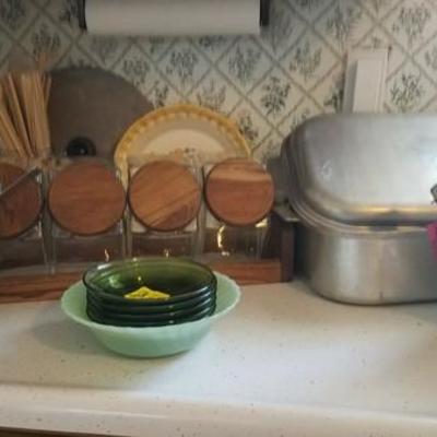 Vintage Kitchen Canisters and Stew Pot