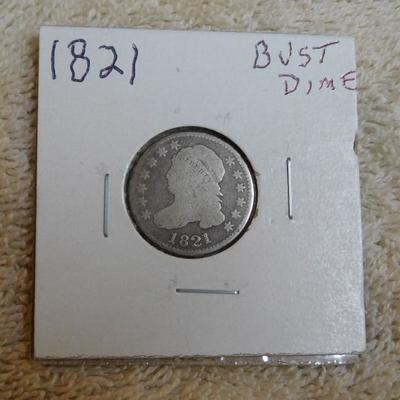1821 Capped Bust Dime .8924 Silver