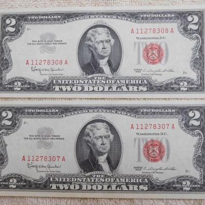 2 - 1963 Two Dollar Bills