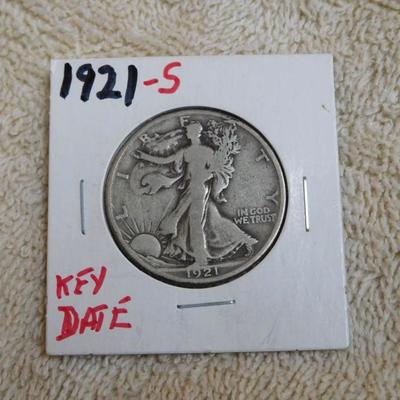 1921-S Walking Liberty Half Dollar Key Date