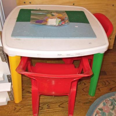 Child's table and chairs $12