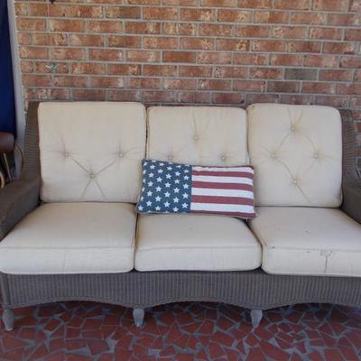 Wicker sofa $250
82 X 37 X 39 1/2