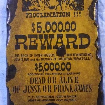 Repop Frank & Jessie James Poster on Wood