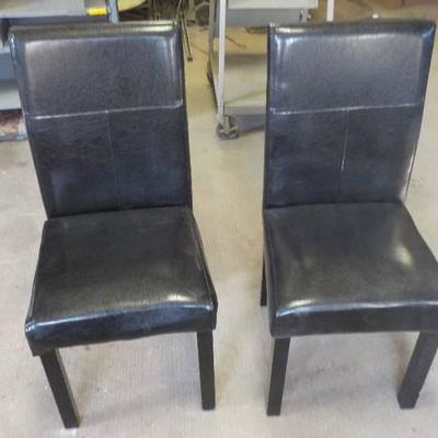 two leather chairs