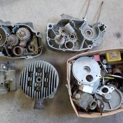 Rotax motor parts and two exhaust