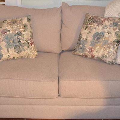 Neutral Upholstered Contemporary love seat by Simple Elegance