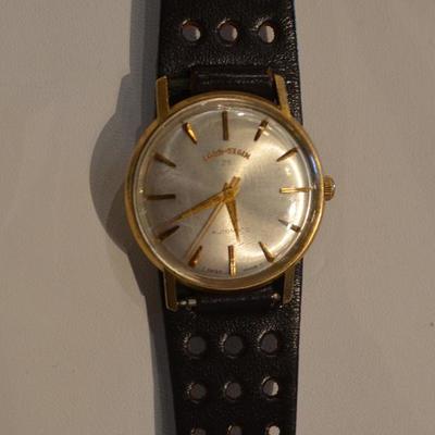 Vintage Lord Elgin automatic watch with leather band