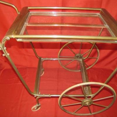 Copper Glass Cart
