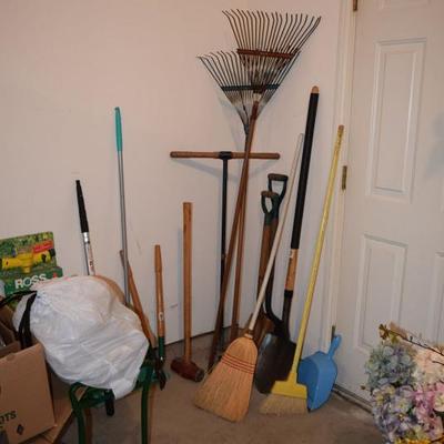 Brooms, rakes, & shovels