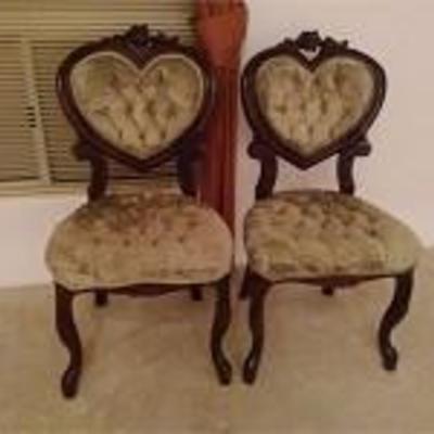 Vintage Solid Wood Framed Chairs