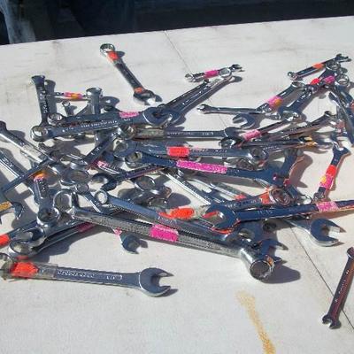 large lot of wrenches