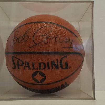 Bob Cousy Autographed Full Size Spalding Professio ...