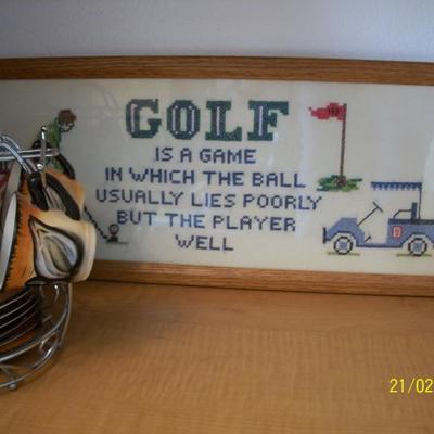 Golf Needlepoint picture
