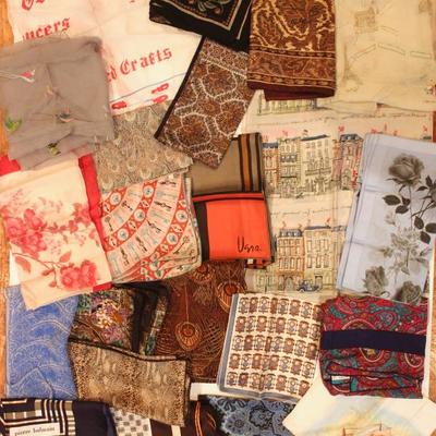 Vintage and designer silk scarves