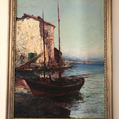 Oil painting by Italo Giordani (1882-1956)