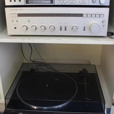 Yamaha Stereo Cassette Deck K-700, Harman/Kardon PM650 Amplifier, Yamaha TT-300U Stereo Turntable