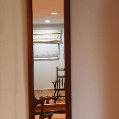 Handcrafted wood frame mirror, approx. 9 1/4