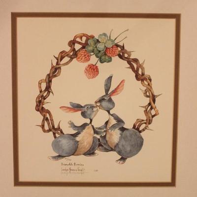 'Briarpatch Bunnies' Print by Carolyn Shores Wright