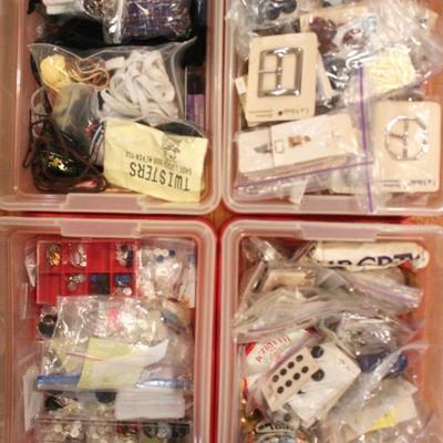 Extensive collection of sewing notions, vintage and European buttons