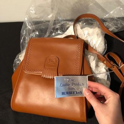 Vintage Leather Burberry bag, never been used purchased in London. 