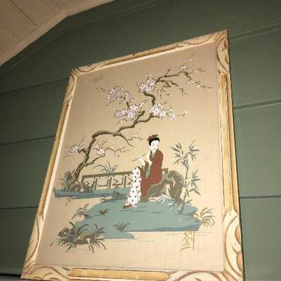 1930s Asian framed art