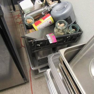 Large Lot of Stainless Steel and Plastic Prep Con ...