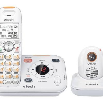 Vtech Sn6187 Careline Cordless Answering System Wi ...