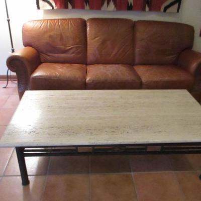 TRAVERTINE MARBLE TABLE