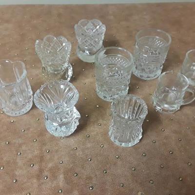Crystal and glass shot glasses
