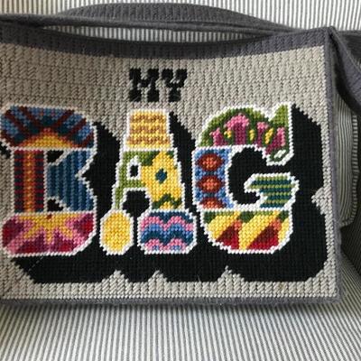 ‘My Bag’ Needlepoint Tote $18