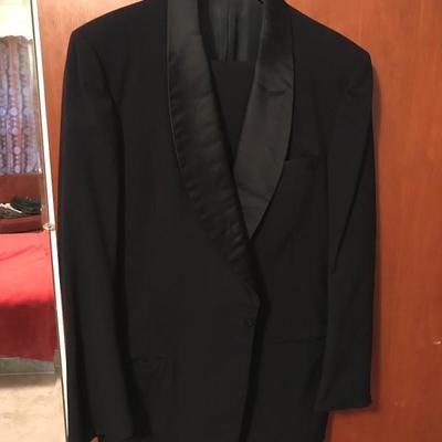 1959 Midnight Blue Shawl Collar Two Piece Tuxedo (size 40) $90