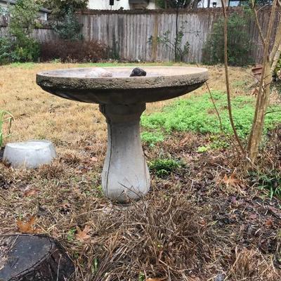 Concrete Bird Bath $40