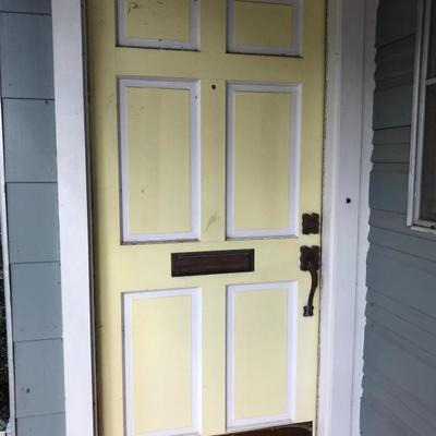 36â€ Paneled Front Door ca. 1950 $135 (including hardware) 