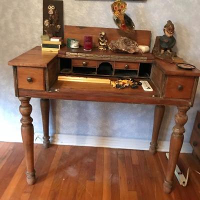 Antique Desk (40”w x 33.5”h x 21”d)  $240