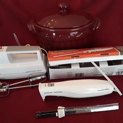 Electric knife, mixer, casserole