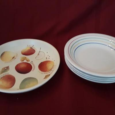 Bowls and fruit plate