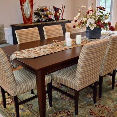 Crate & Barrel dining set with 8 chairs