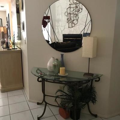 Accent table, mirrors it all goes 